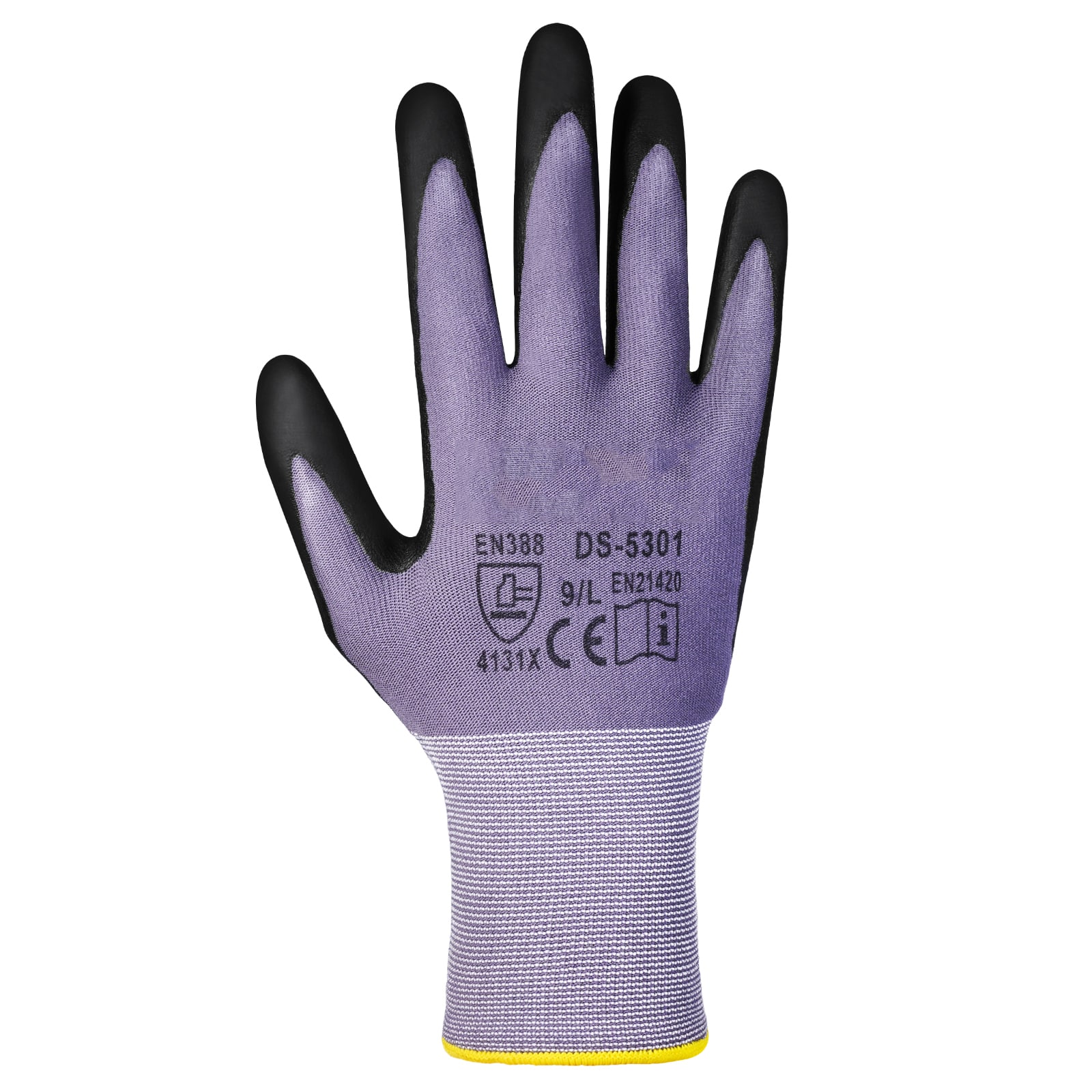 Work Gloves 12-Pair Touch Screen Nitrile-Coated Garden Construction Gloves_voghion.com